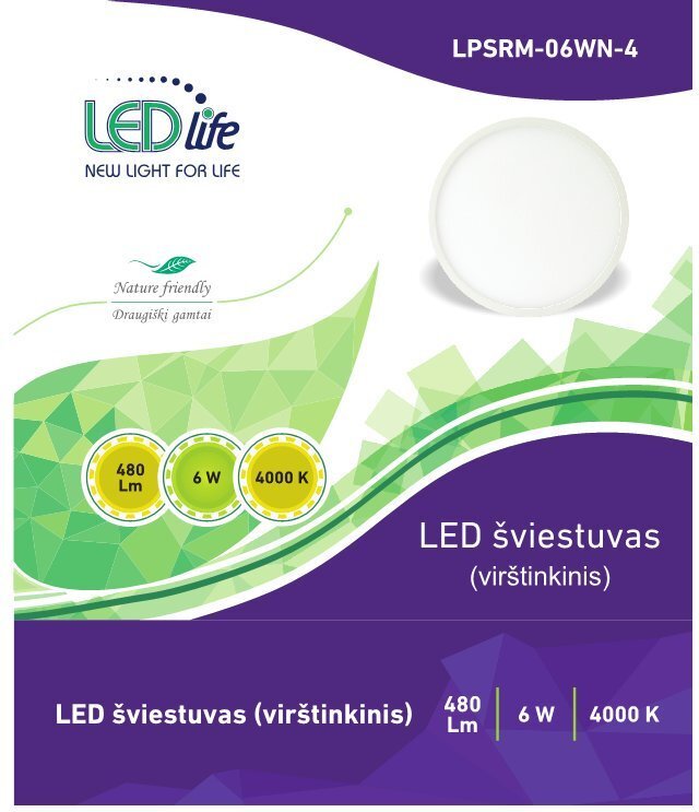 Sienas lampa LEDlife LPSRM-06WNQ cena un informācija | Sienas lampas | 220.lv