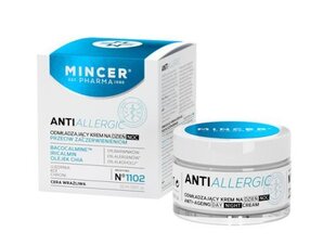 Jauniešu anti-alerģisks diena / nakts sejas krēms Mincer PharmaNo.1102 50 ml cena un informācija | Sejas krēmi | 220.lv