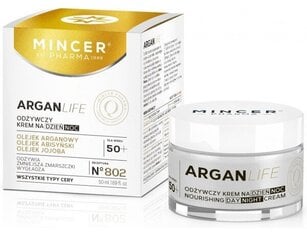 Barojošs sejas krēms ar argana eļļu Mincer Pharma Argan Life, 50 ml цена и информация | Кремы для лица | 220.lv