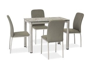 Стол Signal Meble Damar, 60x80 см, серый цена и информация | Кухонные и обеденные столы | 220.lv
