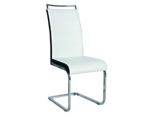 4 krēslu komplekts H441, balta/melna цена и информация | Стулья для кухни и столовой | 220.lv