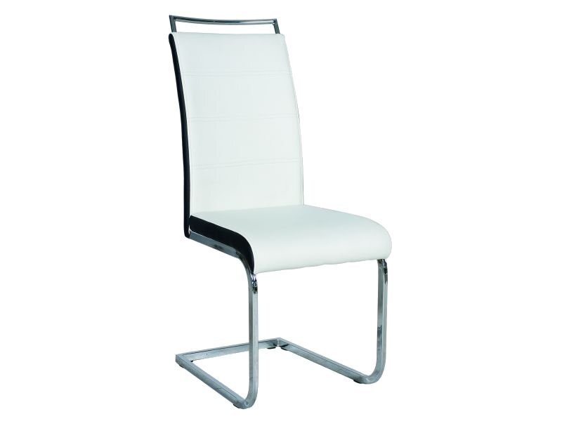 4 krēslu komplekts H441, balta/melna цена и информация | Virtuves un ēdamistabas krēsli | 220.lv