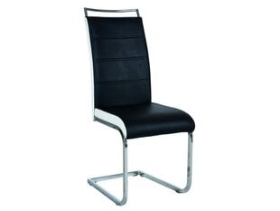 4 krēslu komplekts H441, melna/balta цена и информация | Стулья для кухни и столовой | 220.lv