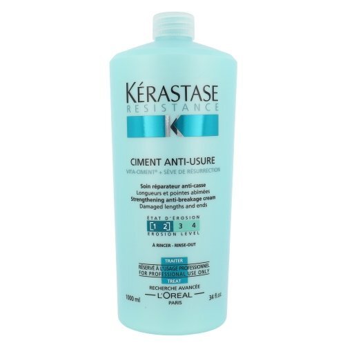 Matu kondicionieris bojātiem matiem Kerastase Resistance Ciment 1000 ml цена и информация | Matu kondicionieri, balzāmi | 220.lv