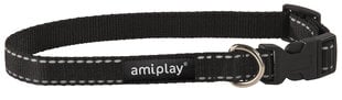Регулируемый ошейник Amiplay Reflective, XL, черный цена и информация | Ошейники, подтяжки для собак | 220.lv