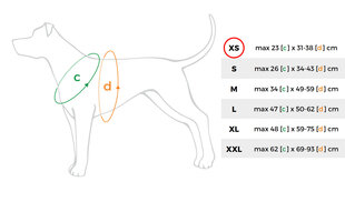 Regulējama krūšu siksna Amiplay Grand Soft​ Reflective, XS, sarkana цена и информация | Ошейники, подтяжки для собак | 220.lv