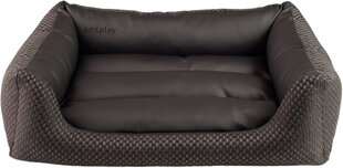 Amiplay кроватка Sofa ZipClean 4 в 1 Morgan, L, черный​ цена и информация | Лежаки, домики | 220.lv