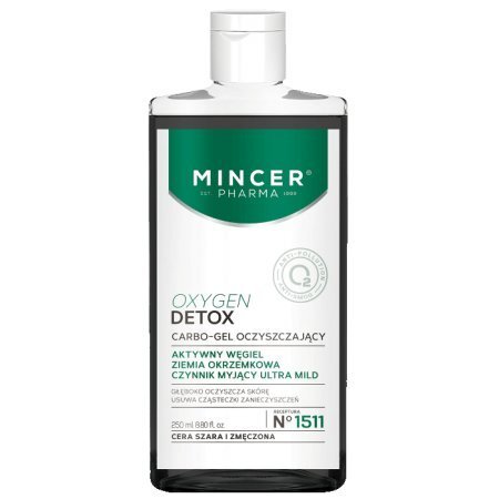 Attīrošs sejas līdzeklis problēmatiskai ādai ar pūtītēm Mincer Pharma Oxygen Detox, 250 ml cena un informācija | Sejas ādas kopšana | 220.lv