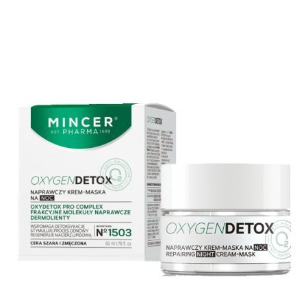 Nakts sejas krēms - maska Mincer Pharma Oxygen Detox, 50 ml цена и информация | Sejas krēmi | 220.lv