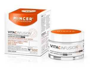 Крем от морщин для лица Mincer Pharma Vita C Infusion Nr.602 50 мл цена и информация | Наносите на чистую кожу лица. Подержите около 10-15 минут и смойте водой. | 220.lv