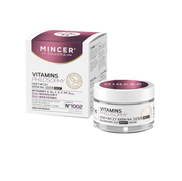 Barojošs dienas / nakts sejas krēms visiem ādas tipiem Mincer Pharma Vitamins Philosophy, 50 ml цена и информация | Sejas krēmi | 220.lv