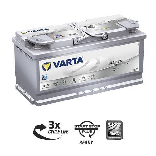 Akumulātors Varta Silver Dynamic AGM H15 105AH 950A cena un informācija | Akumulatori | 220.lv