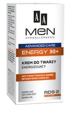 Barojošs sejas krēms vīriešiem AA Men Energy 30+ 50 ml цена и информация | Наносите на чистую кожу лица. Подержите около 10-15 минут и смойте водой. | 220.lv