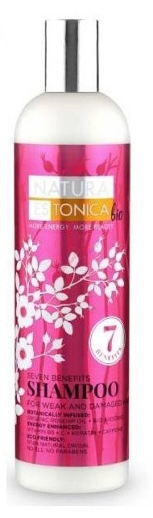 Šampūns bojātiem matiem Natura Estonica Seven Benefits, 400 ml цена и информация | Šampūni | 220.lv