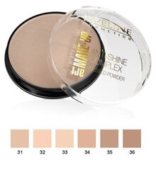 Sejas pūderis Eveline Art Make-Up Anti-Shine Complex, 33 Golden Sand, 14 g, cena un informācija | Grima bāzes, tonālie krēmi, pūderi | 220.lv