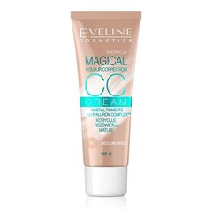 Koriģējošs krēms Eveline Magical Colour Correction CC Cream, 52 Medium Beige SPF15, 30 ml цена и информация | Пудры, базы под макияж | 220.lv