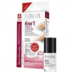 Nagu kondicionieris + laka Eveline Nail Therapy Care&Colour 6in1, 5 ml, French cena un informācija | Nagu lakas, stiprinātāji | 220.lv