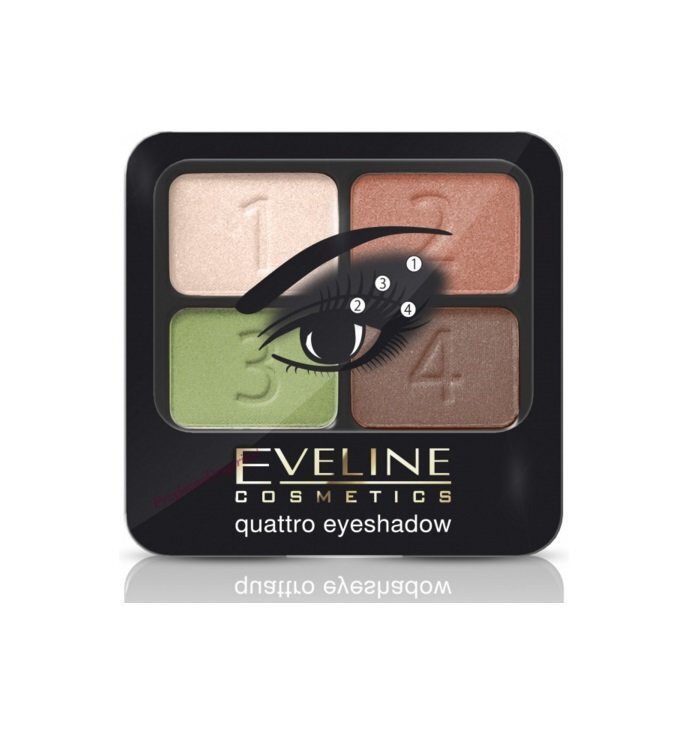 EVELINE Cosmetics Quattro 08 acu ēnas cena un informācija | Acu ēnas, skropstu tušas, zīmuļi, serumi | 220.lv