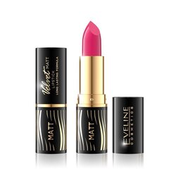 Lūpu krāsa Eveline Velvet Matt 3,8 g, 502 Vibrant Fuchsia цена и информация | Помады, бальзамы, блеск для губ | 220.lv