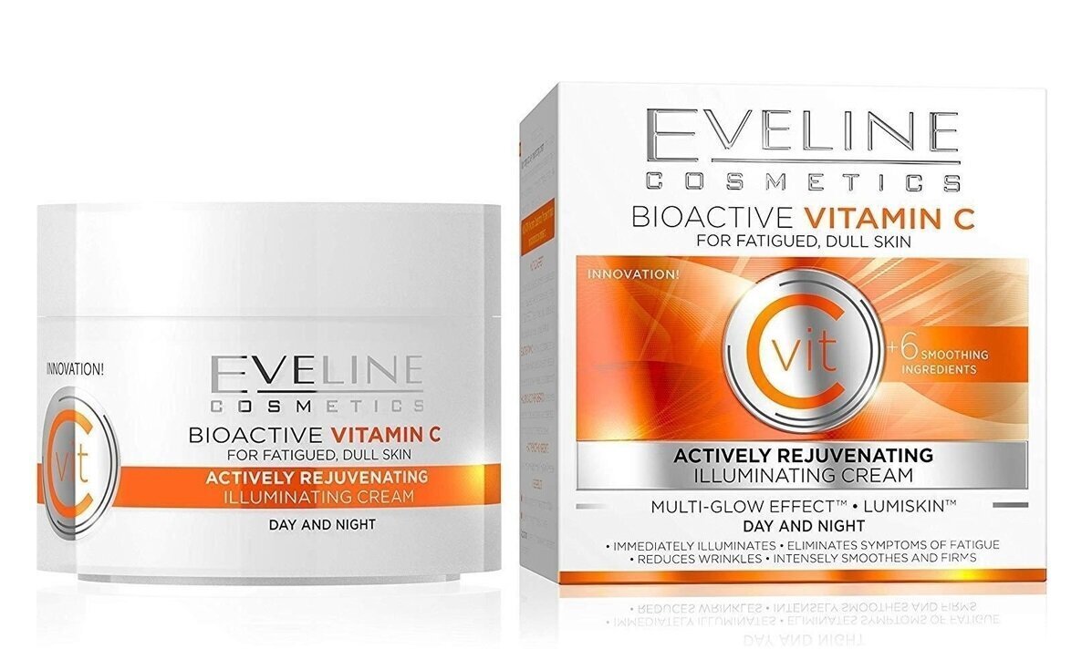 Atjaunojošs sejas krēms Eveline Vit C 50 ml cena un informācija | Sejas krēmi | 220.lv