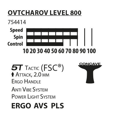 Galda tenisa rakete Ovtcharov 800 FSC cena un informācija | Galda tenisa raketes, somas un komplekti | 220.lv