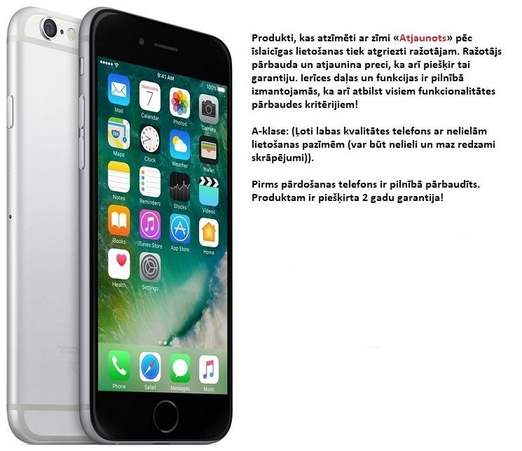 Apple iPhone 6 LTE 16GB, Pelēks (Atjaunots) A-klase цена и информация | Mobilie telefoni | 220.lv