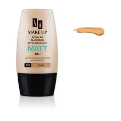 Matējošs grima pamats AA Make Up Matt Foundation 30 ml, 105 Sand, 105 Sand цена и информация | Пудры, базы под макияж | 220.lv