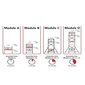 Alumīnija mobilais tornis ALTREX RS 34 sērija (darba augstums 3,00 m) cena un informācija | Saliekamās kāpnes, celtniecības sastatnes | 220.lv