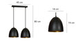 Lampa Emibig LENOX 2 Black цена и информация | Lustras | 220.lv