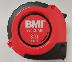Mērlente BMI twoCOMP (3 m) cena un informācija | Rokas instrumenti | 220.lv
