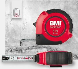 Mērlente BMI twoCOMP (5 m; 25 mm) цена и информация | Механические инструменты | 220.lv