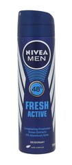 Nivea Men Fresh Active 48h dezodorants vīriešiem 150 ml цена и информация | Дезодоранты | 220.lv