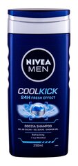 Dušas želeja vīriešiem Nivea Men Cool Kick 250 ml cena un informācija | Dušas želejas, eļļas | 220.lv