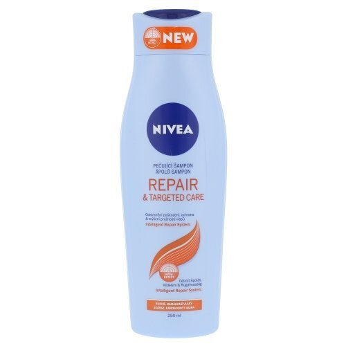 Atsvaidzinošs matu šampūns Nivea Repair & Targeted Care 250 ml cena un informācija | Šampūni | 220.lv