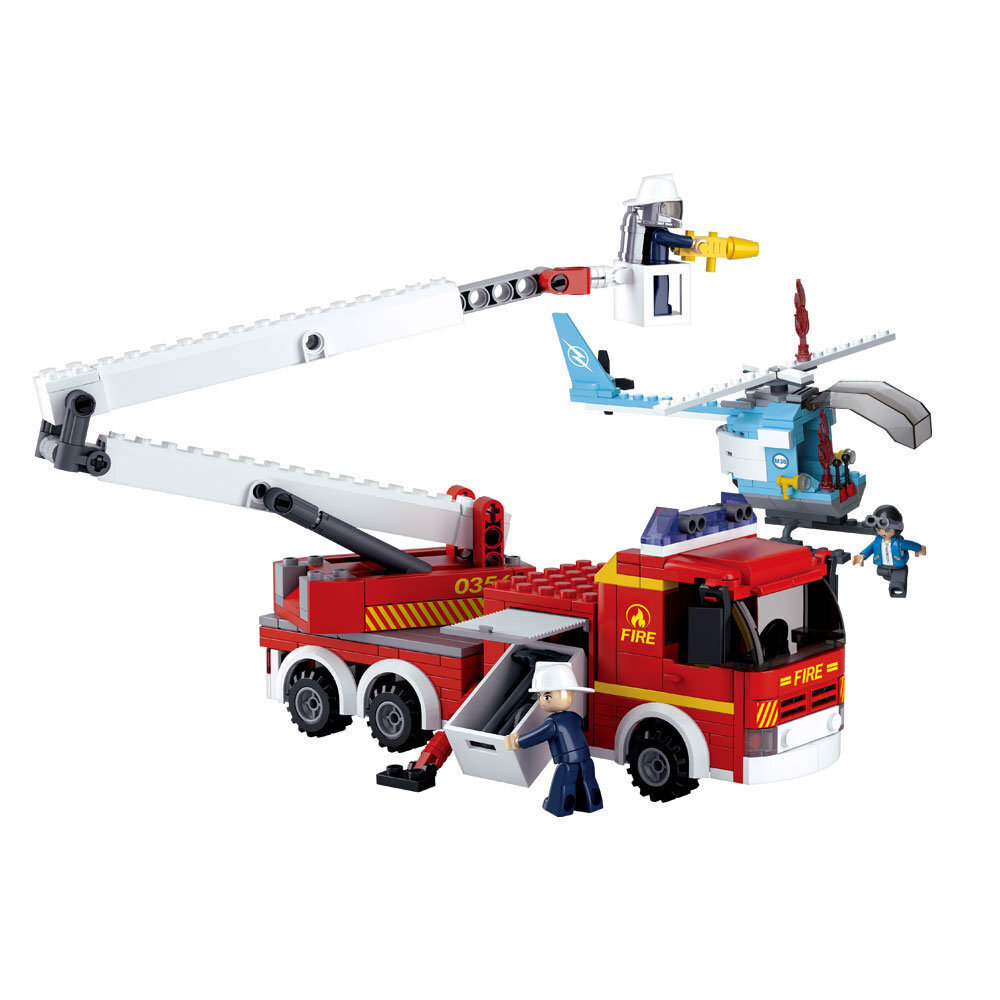 Konstruktors: ugunsdzēšama mašīna un helikopters, 403 daļas. SLUBAN цена и информация | Konstruktori | 220.lv