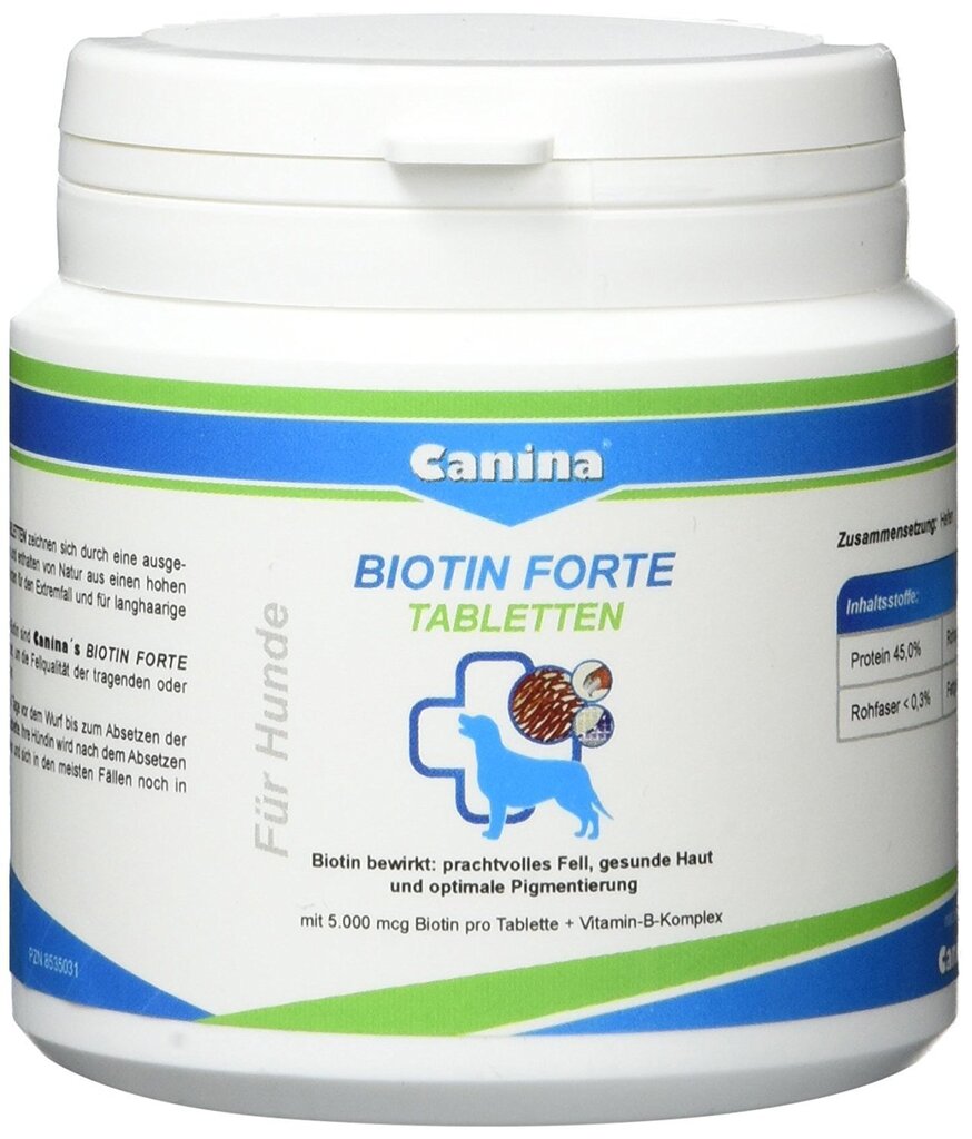 Canina tabletes Biotin Forte N30, 100 g cena un informācija | Vitamīni, uztura bagātinātāji, pretparazītu līdzekļi suņiem | 220.lv