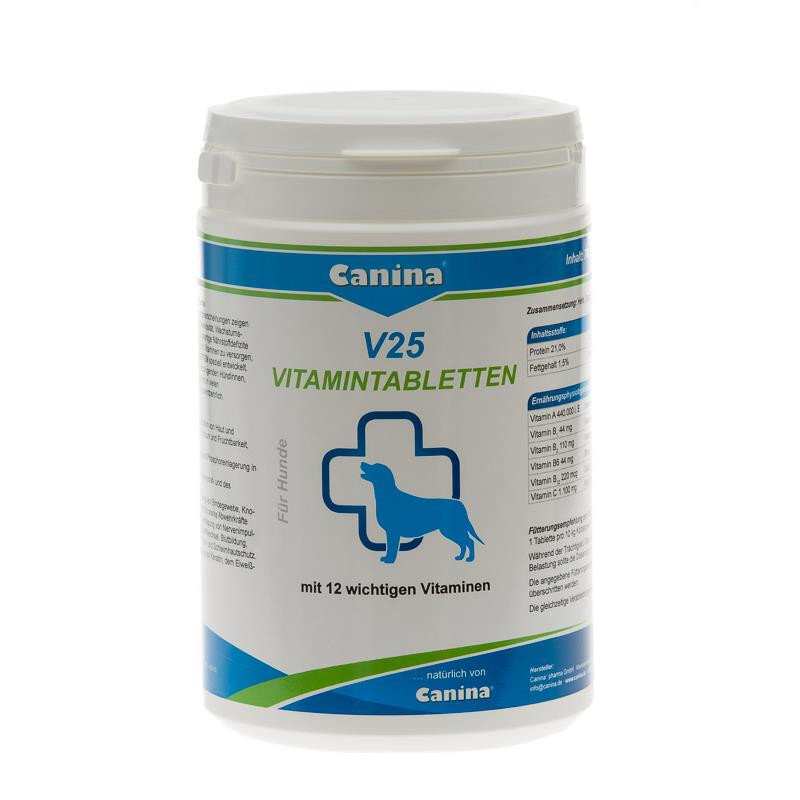 Canina vitamīnu tabletes V25 N30, 100 g cena un informācija | Vitamīni, uztura bagātinātāji, pretparazītu līdzekļi suņiem | 220.lv