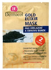 Atjaunojošā sejas maska Dermacol Gold Elixir 16 ml cena un informācija | Sejas maskas, acu maskas | 220.lv