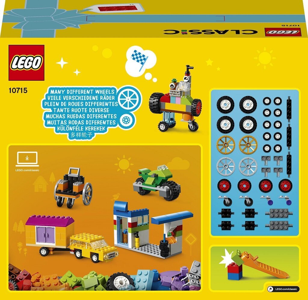 10715 LEGO® Classic Klucīši uz riteņiem cena un informācija | Konstruktori | 220.lv