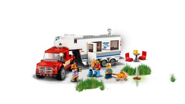 60182 LEGO® City Auto ar pieāķējamu furgonu cena un informācija | Konstruktori | 220.lv