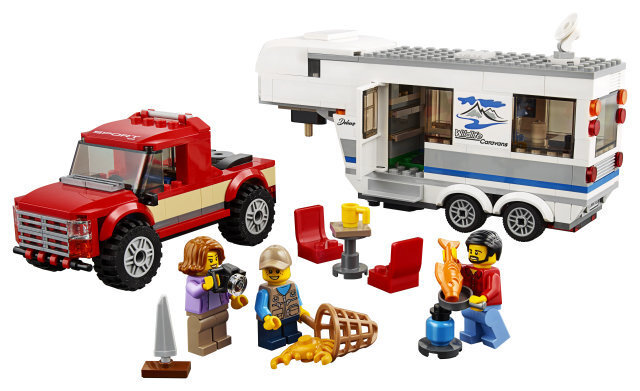 60182 LEGO® City Auto ar pieāķējamu furgonu цена и информация | Konstruktori | 220.lv