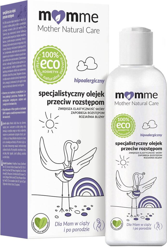 Pretstriju eļļa MomMe Mother Natural Care 150 ml cena un informācija | Bērnu kosmētika, līdzekļi jaunajām māmiņām | 220.lv