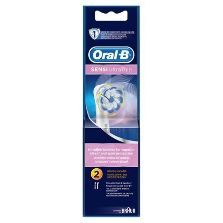 ORAL-B Braun zobu birstes rezerves uzgaļi Sensitive 2gab. cena un informācija | Uzgaļi elektriskajām zobu birstēm | 220.lv