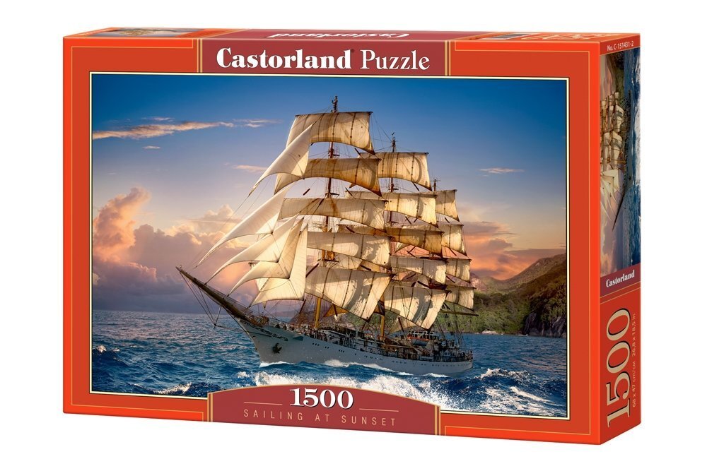 Puzle Puzzle Castorland Sailing at Sunset, 1500 det. цена и информация | Puzles, 3D puzles | 220.lv