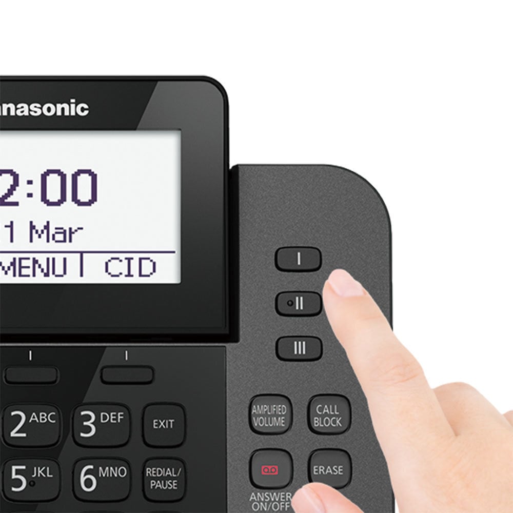 Panasonic KX-TGF310EXM, melns cena un informācija | Stacionārie telefoni | 220.lv