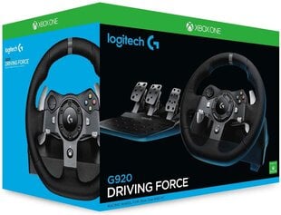 Logitech G920 (941-000124) cena un informācija | Spēļu stūres | 220.lv