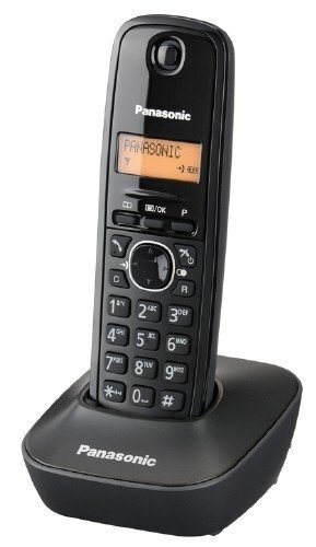 Panasonic KX-TG1611, melns цена и информация | Stacionārie telefoni | 220.lv