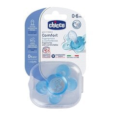 Chicco Physio Comfort Fizioloģiskas formas knupītis, 0m+, zils цена и информация | Пустышки | 220.lv