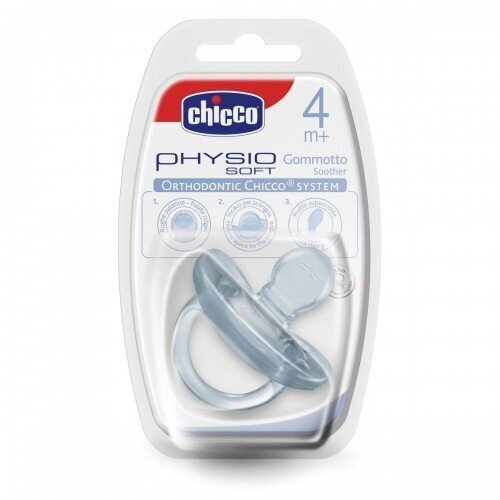 Ortodontiskais knupis Chicco Physio Soft, 6-12M+, silikons цена и информация | Knupīši | 220.lv