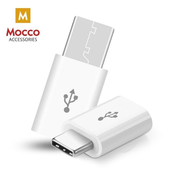 Mocco Universāls Adapteris Micro USB uz Type-C USB Savienojums Balts цена и информация | Adapteri un USB centrmezgli | 220.lv